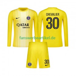 Lucas Chevalier 30 Torwart Trikot Paris Saint-Germain Kinder Ausweich ausrüstung 2025-2026 Langarm