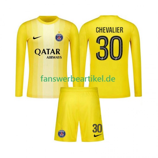Lucas Chevalier 30 Torwart Trikot Paris Saint-Germain Kinder Ausweich ausrüstung 2025-2026 Langarm