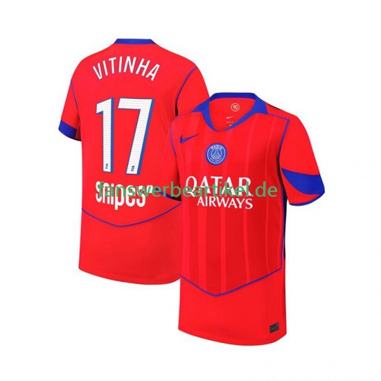Khvicha Kvaratskhelia 7 Trikot Paris Saint-Germain Kinder Ausweich ausrüstung 2025-2026 Kurzarm