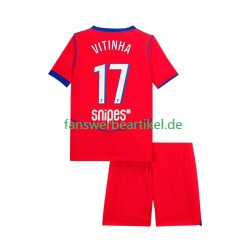 Vitinha 17 Trikot Paris Saint-Germain Kinder Ausweich ausrüstung 2025-2026 Kurzarm