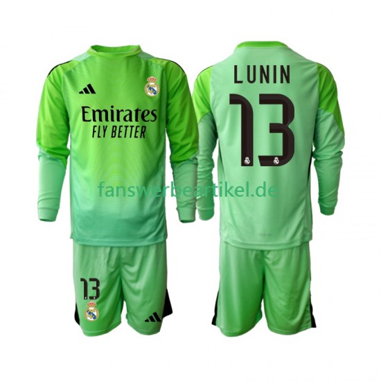 Andriy Lunin 13 Torwart Trikot Real Madrid Kinder Auswärtsausrüstung 2025-2026 Langarm
