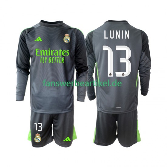 Andriy Lunin 13 Torwart Trikot Real Madrid Kinder Ausweich ausrüstung 2025-2026 Langarm