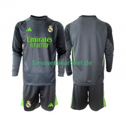 Torwart Trikot Real Madrid Kinder Ausweich ausrüstung 2025-2026 Langarm