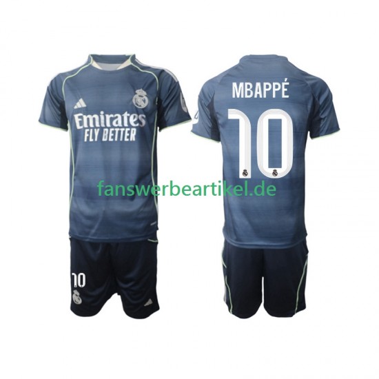Kylian Mbappe 10 Trikot Real Madrid Kinder Auswärtsausrüstung 2025-2026 Kurzarm