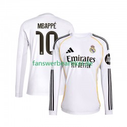Kylian Mbappe 10 Trikot Real Madrid Herren Heimausrüstung 2025-2026 Langarm