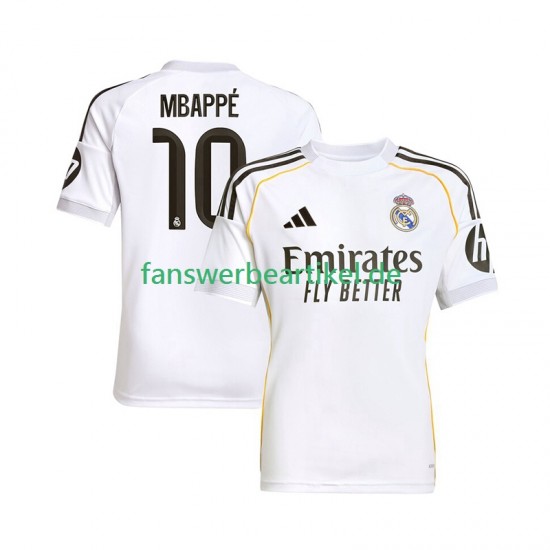 Kylian Mbappe 10 Trikot Real Madrid Herren Heimausrüstung 2025-2026 Kurzarm