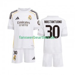 Mastantuono 30 Trikot Real Madrid Kinder Heimausrüstung 2025-2026 Kurzarm