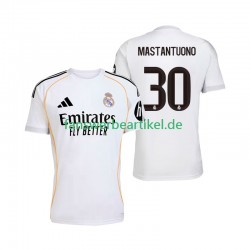 Mastantuono 30 Trikot Real Madrid Herren Heimausrüstung 2025-2026 Kurzarm