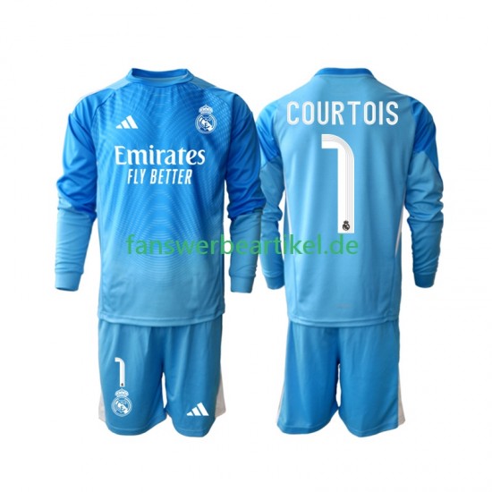 Thibaut Courtois 1 Trikot Real Madrid Kinder Heimausrüstung 2025-2026 Langarm