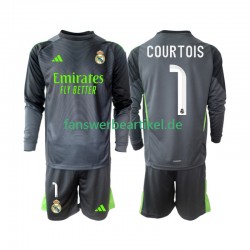 Thibaut Courtois 1 Trikot Real Madrid Kinder Ausweich ausrüstung 2025-2026 Langarm