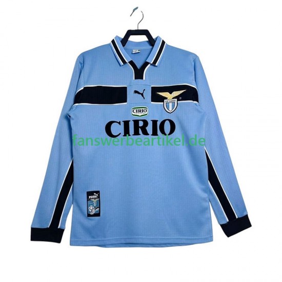 Retro 1998 Trikot Lazio Rom Herren Heimausrüstung 1999 Langarm