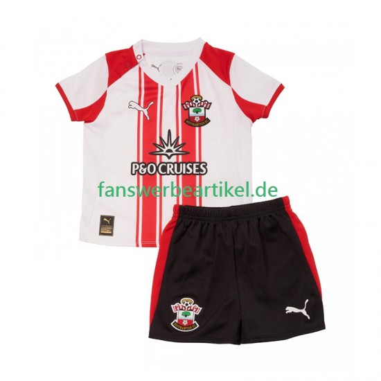 Trikot Southampton Kinder Heimausrüstung 2025-2026 Kurzarm
