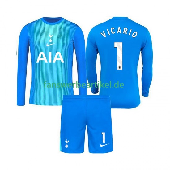 Guglielmo Vicario 1 Torwart Trikot Tottenham Hotspur Kinder Auswärtsausrüstung 2025-2026 Langarm
