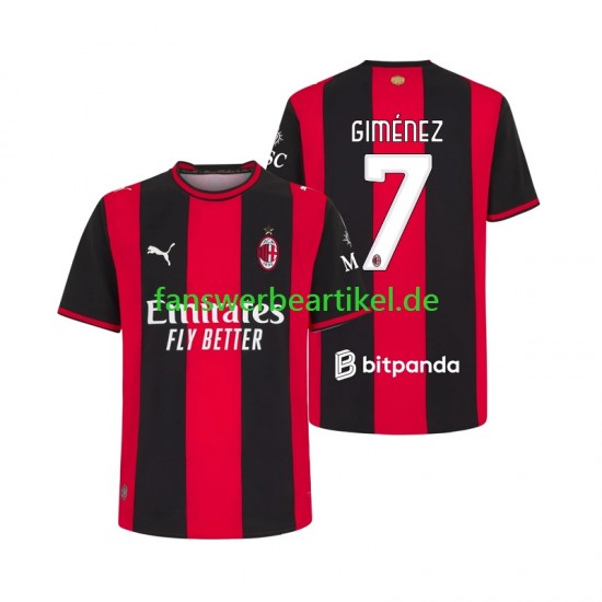 Gimenez 7 Trikot AC Mailand Herren Heimausrüstung 2026-2027 Kurzarm
