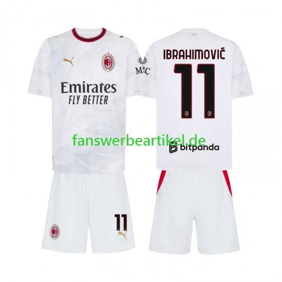 Ibrahimovic 11 Trikot AC Mailand Kinder Auswärtsausrüstung 2026-2027 Kurzarm