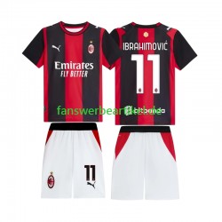 Ibrahimovic 11 Trikot AC Mailand Kinder Heimausrüstung 2026-2027 Kurzarm