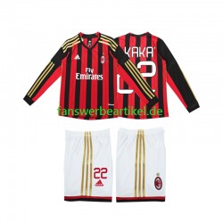 Kaka 22 Retro 2013 2014 Trikot AC Mailand Kinder Heimausrüstung Langarm