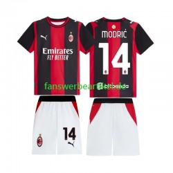 Luka Modric 14 Trikot AC Mailand Kinder Heimausrüstung 2026-2027 Kurzarm