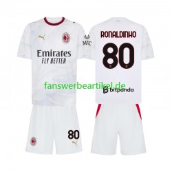 Ronaldinho 80 Trikot AC Mailand Kinder Auswärtsausrüstung 2026-2027 Kurzarm