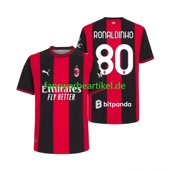 Ronaldinho 80 Trikot AC Mailand Herren Heimausrüstung 2026-2027 Kurzarm