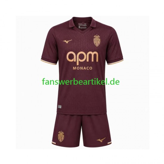 Trikot AS Monaco Kinder Auswärtsausrüstung 2026-2027 Kurzarm