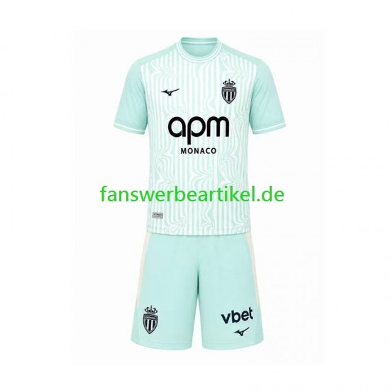 Trikot AS Monaco Kinder Ausweich ausrüstung 2026-2027 Kurzarm