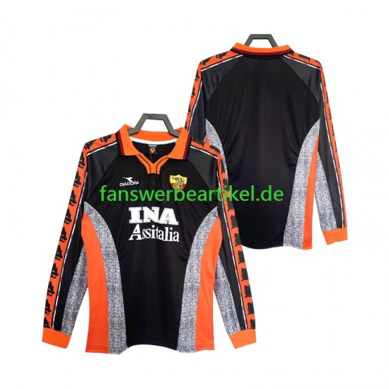 Retro 1998 Trikot AS Rom Herren Ausweich ausrüstung 1999 Langarm