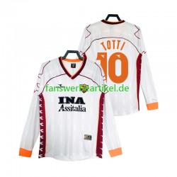 Totti 10 Retro 2000 Trikot AS Rom Herren Auswärtsausrüstung 1999 Langarm