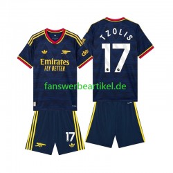 Christos Tzolis 17 Trikot Arsenal Kinder Auswärtsausrüstung 2026-2027 Kurzarm