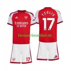 Christos Tzolis 17 Trikot Arsenal Kinder Heimausrüstung 2026-2027 Kurzarm