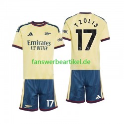 Christos Tzolis 17 Trikot Arsenal Kinder Ausweich ausrüstung 2026-2027 Kurzarm