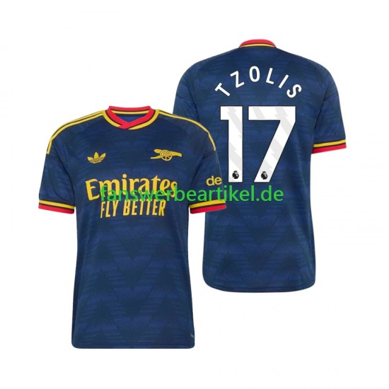 Christos Tzolis 17 Trikot Arsenal Herren Auswärtsausrüstung 2026-2027 Kurzarm