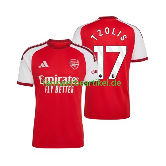 Christos Tzolis 17 Trikot Arsenal Herren Heimausrüstung 2026-2027 Kurzarm