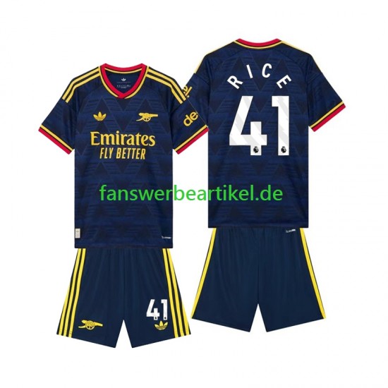 Declan Rice 41 Trikot Arsenal Kinder Auswärtsausrüstung 2026-2027 Kurzarm