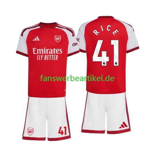Declan Rice 41 Trikot Arsenal Kinder Heimausrüstung 2026-2027 Kurzarm