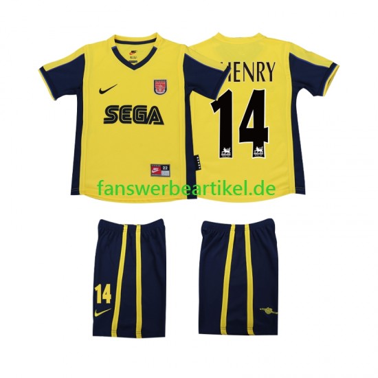Thierry Henry 14 Retro 2000 2001 Trikot Arsenal Kinder Auswärtsausrüstung Kurzarm