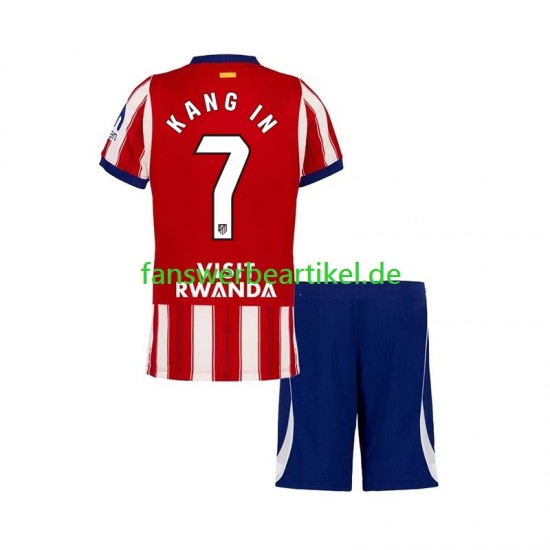 Lee Kang-in 7 Trikot Atlético Madrid Kinder Heimausrüstung 2026-2027 Kurzarm