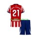 Obed Vargas 21 Trikot Atlético Madrid Kinder Heimausrüstung 2026-2027 Kurzarm