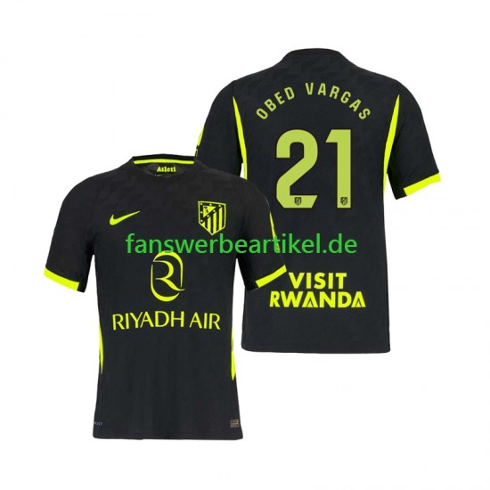 Obed Vargas 21 Trikot Atlético Madrid Herren Auswärtsausrüstung 2026-2027 Kurzarm