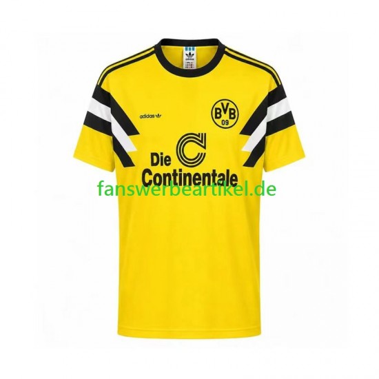 Retro 1989 Trikot Borussia Dortmund Herren Heimausrüstung Kurzarm