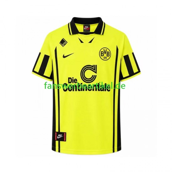 Retro 1996 Trikot Borussia Dortmund Herren Heimausrüstung Kurzarm