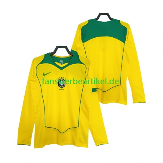 Retro Trikot Brasilien Herren Heimausrüstung 2004 Langarm
