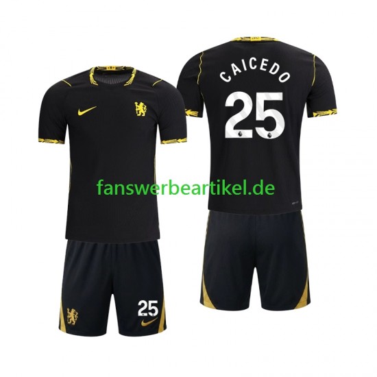 Moises Caicedo 25 Trikot Chelsea Kinder Auswärtsausrüstung 2026-2027 Kurzarm