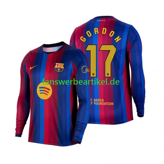 Anthony Gordon 17 Trikot FC Barcelona Herren Heimausrüstung 2026-2027 Langarm