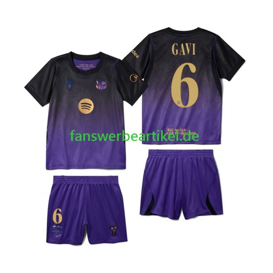 Gavi 6 Trikot FC Barcelona Kinder Auswärtsausrüstung 2026-2027 Kurzarm