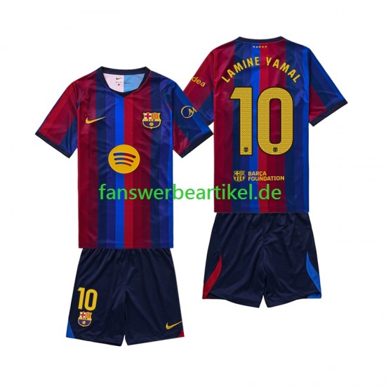 Lamine Yamal 10 Trikot FC Barcelona Kinder Heimausrüstung 2026-2027 Kurzarm