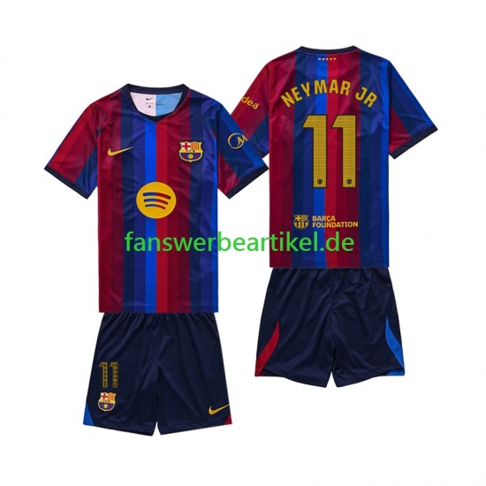 Neymar JR 11 Trikot FC Barcelona Kinder Heimausrüstung 2026-2027 Kurzarm