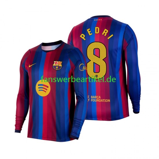 Pedri 8 Trikot FC Barcelona Herren Heimausrüstung 2026-2027 Langarm