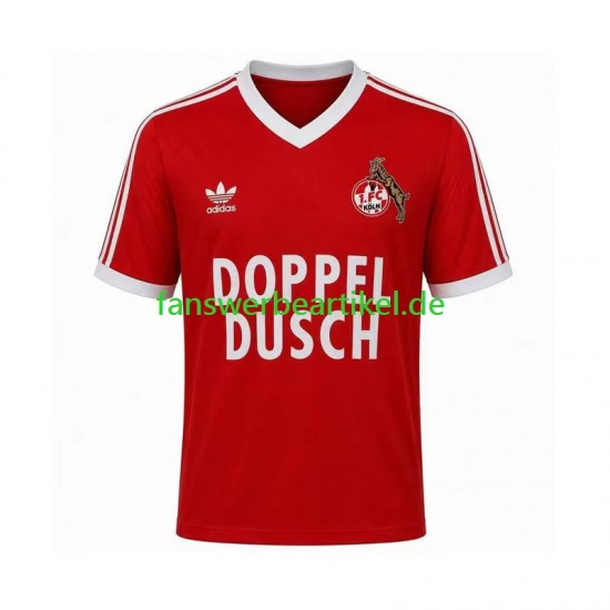 Retro 1984 1985 Trikot FC Köln Herren Auswärtsausrüstung Kurzarm