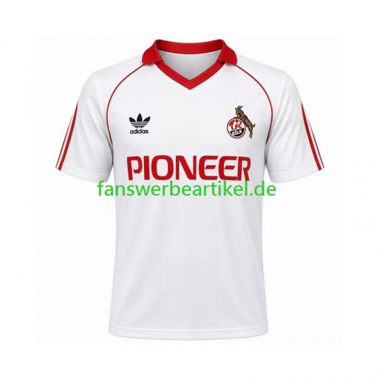 Retro 1980 1981 Trikot FC Köln Herren Heimausrüstung Kurzarm